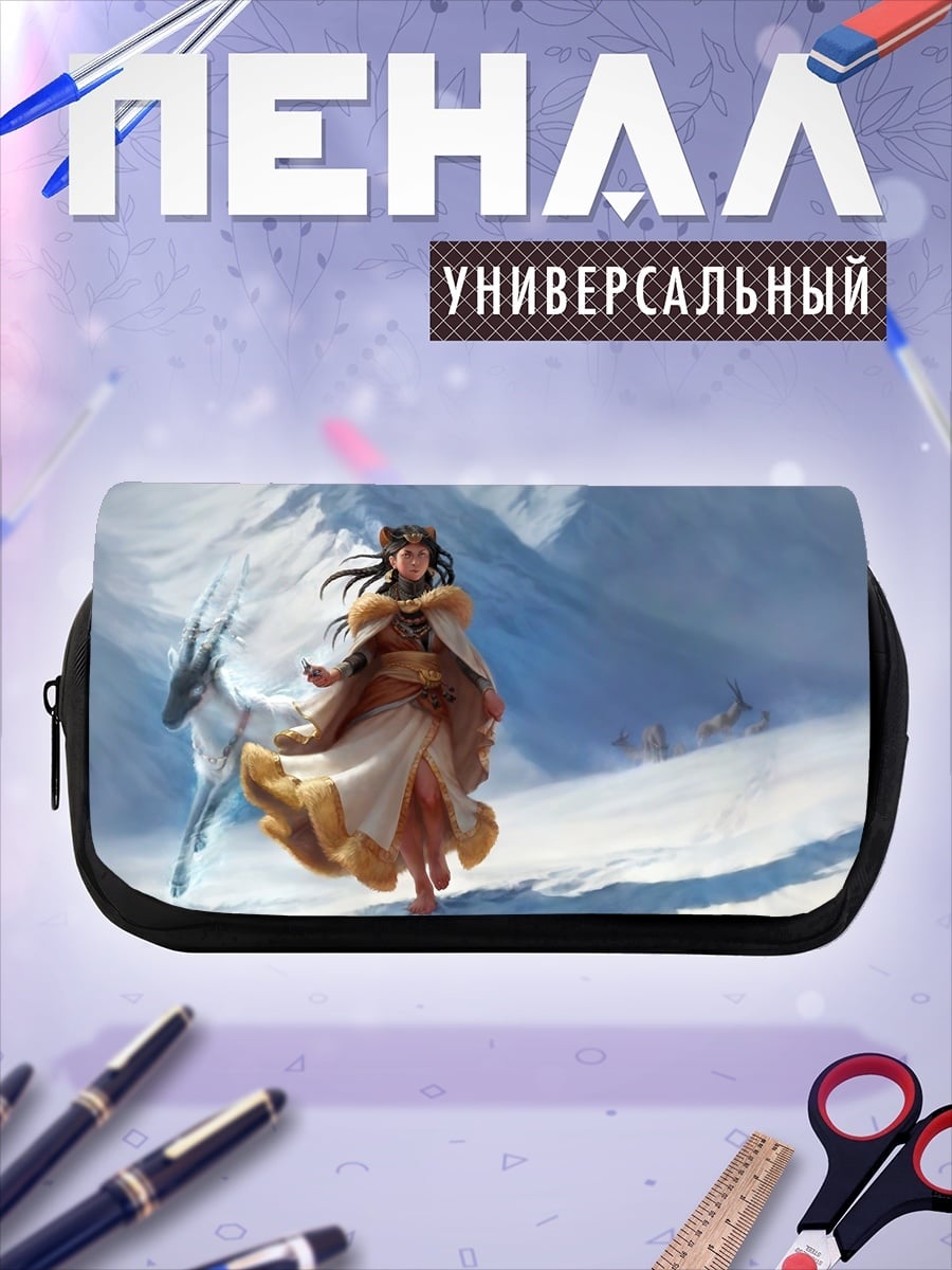 Пенал-косметичка Девушка в снегах