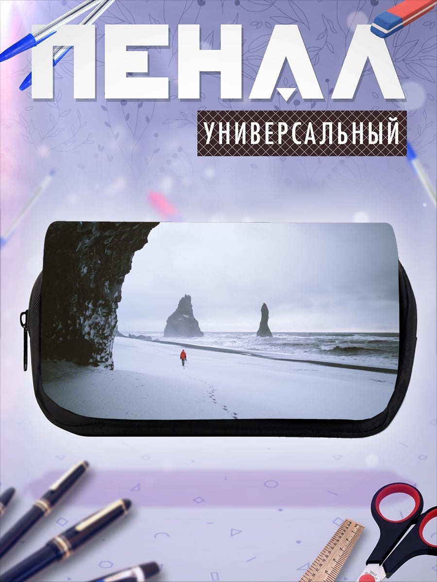 Пенал-косметичка Следы на снегу