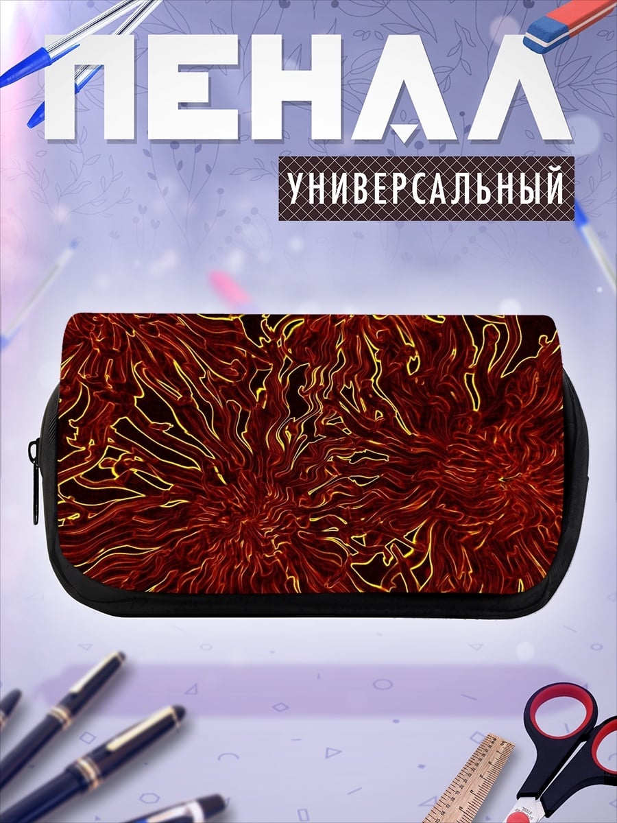 Пенал-косметичка Красные цветы