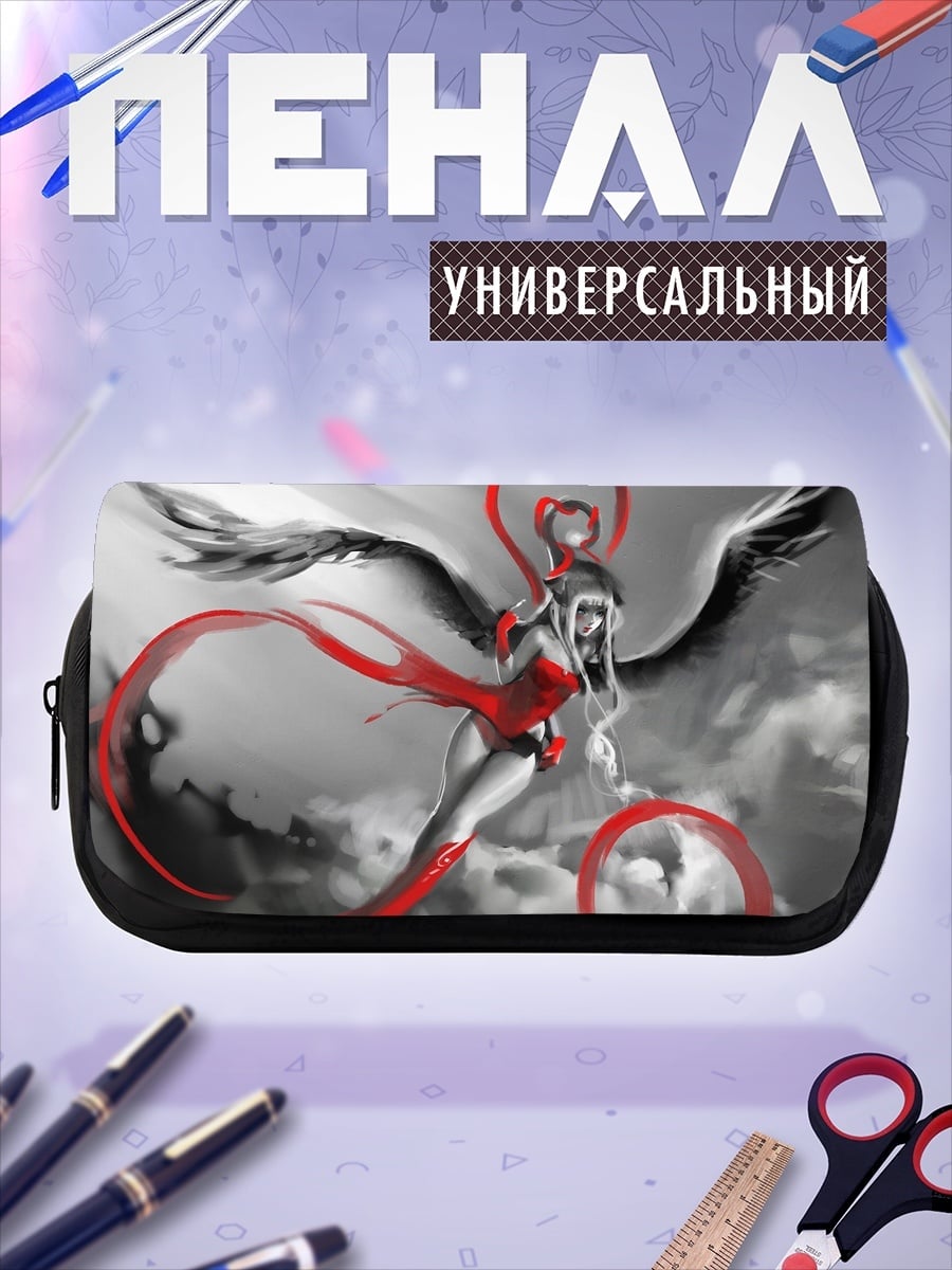 Пенал-косметичка Ангел с красными лентами