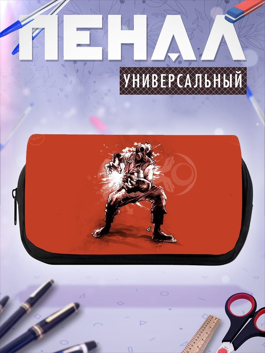 Пенал-косметичка красный воин