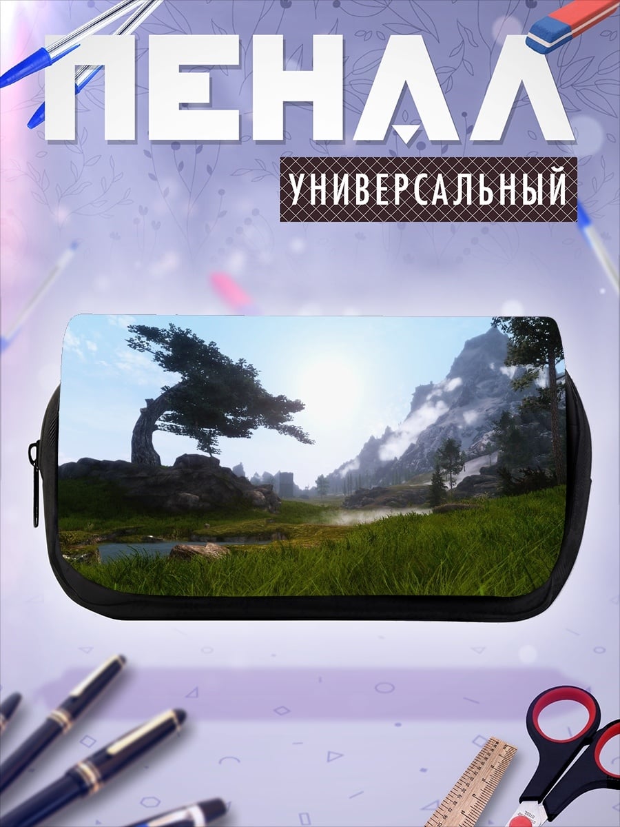 Пенал-косметичка Горный пейзаж с деревом