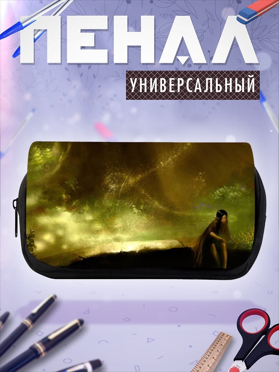 Пенал-косметичка Девушка в лесу