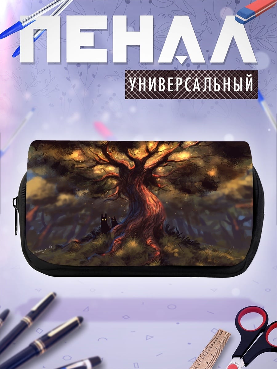 Пенал-косметичка Древнее дерево в лесу