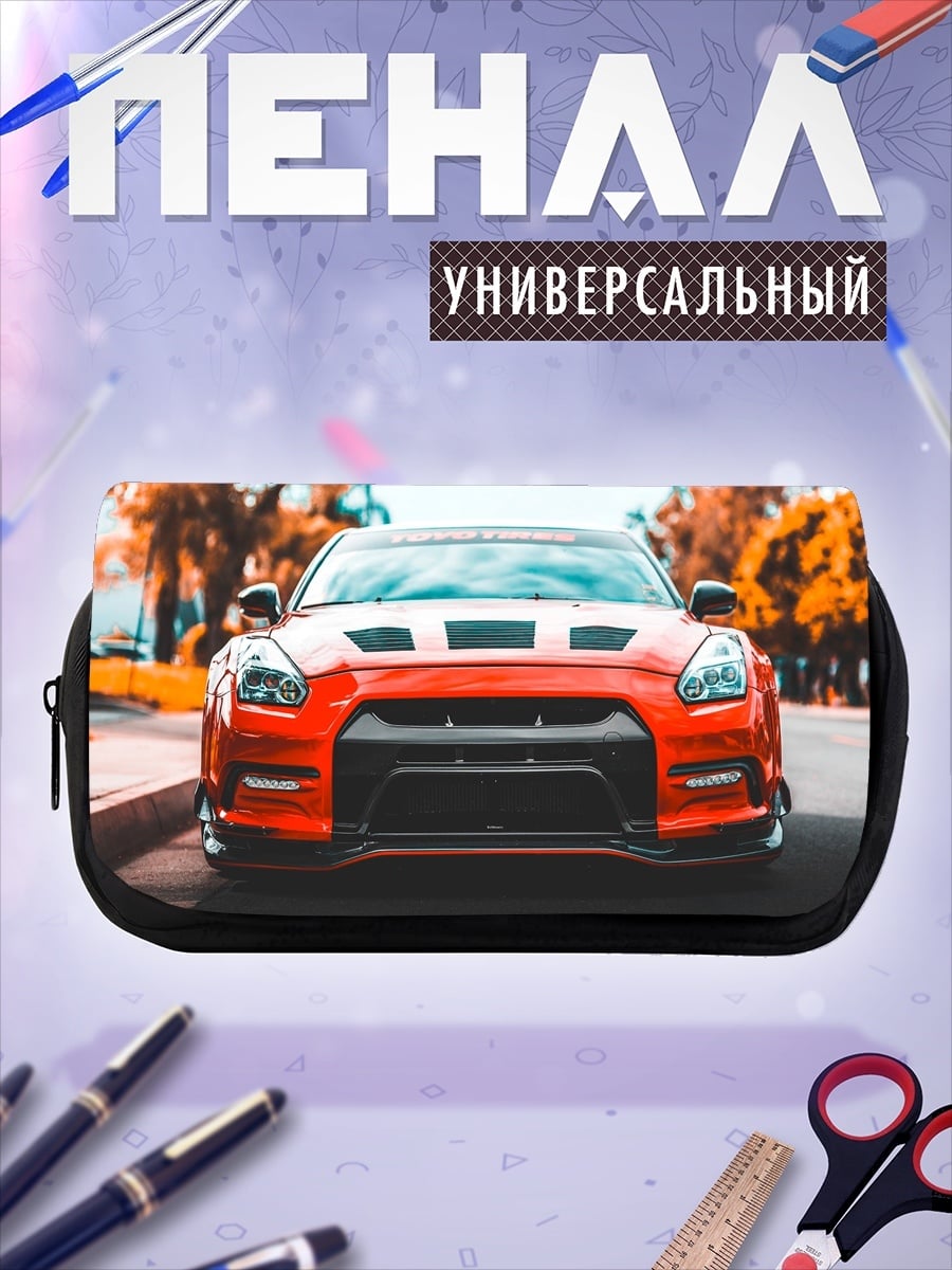 Пенал-косметичка Красный спорткар Nissan