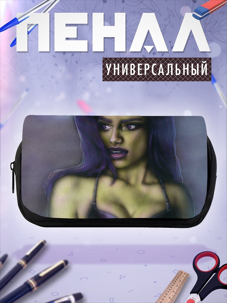 Пенал-косметичка зеленая ведьма