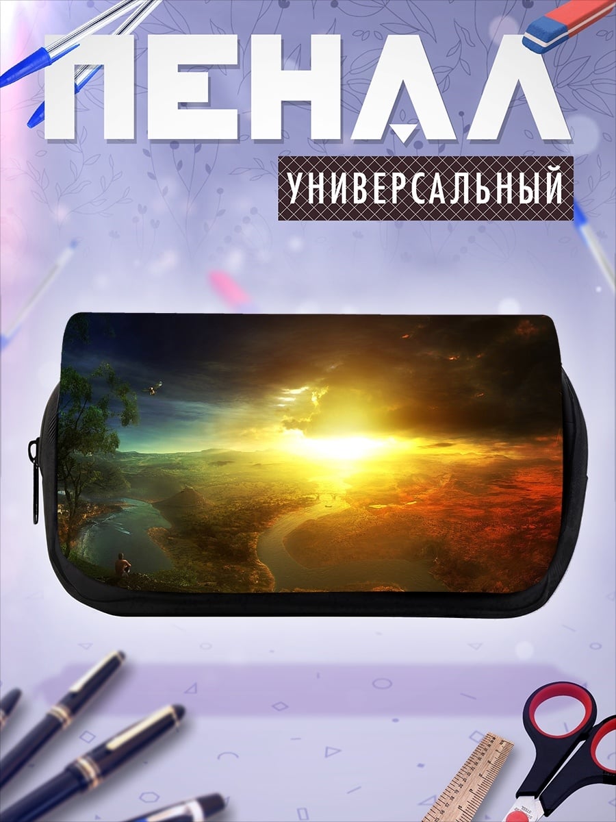 Пенал-косметичка Закат река