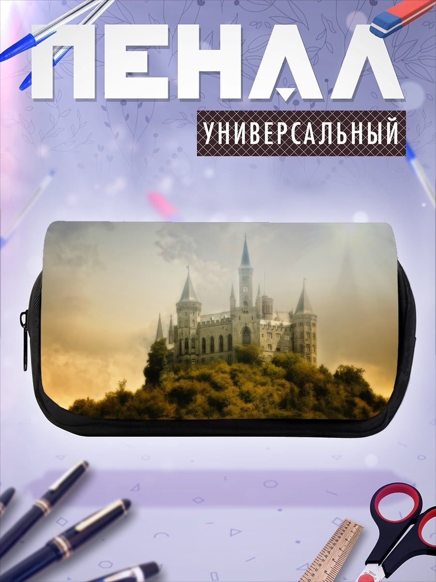 Пенал-косметичка Сказочный замок на холме