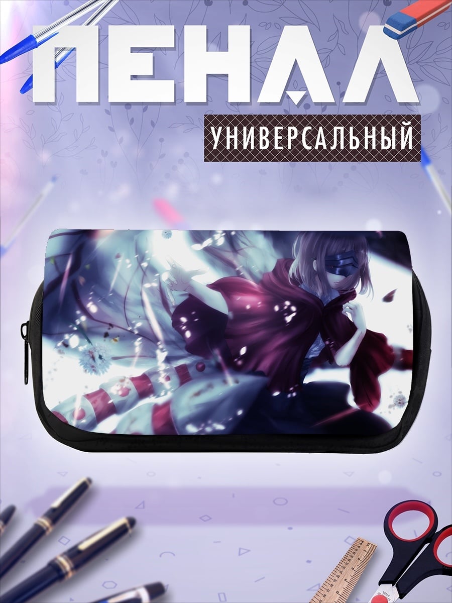 Пенал-косметичка Аниме девушка в красном