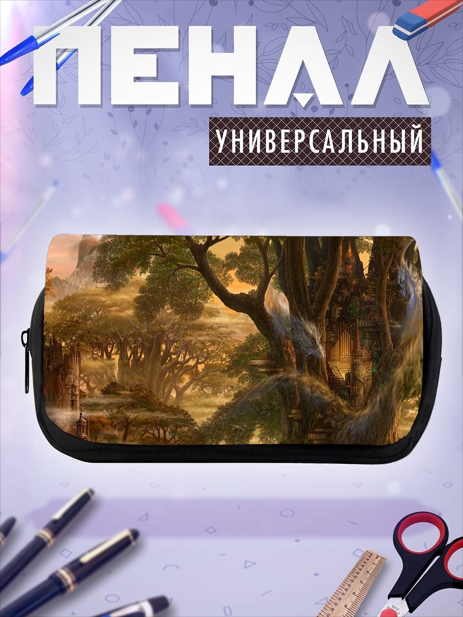 Пенал-косметичка Сказочный лес с домиками