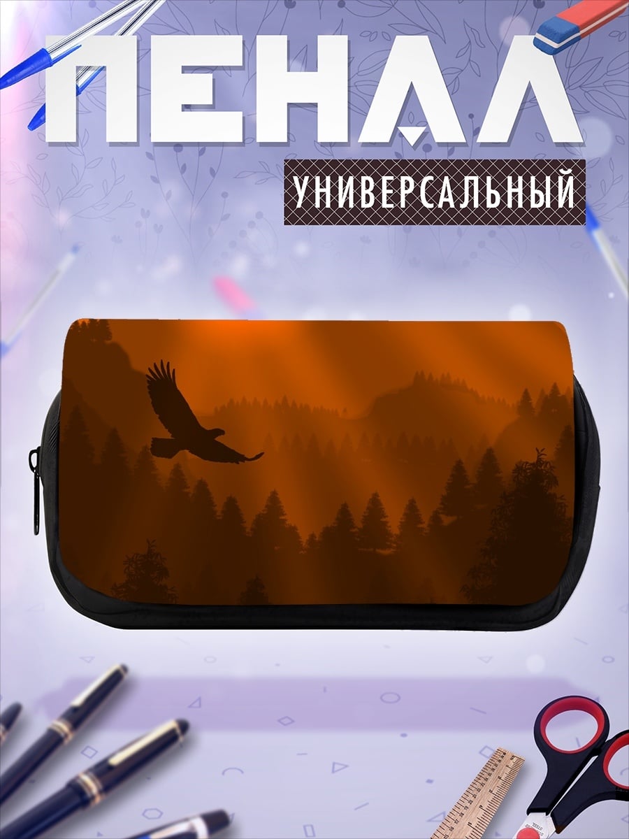 Пенал-косметичка орел горы закат
