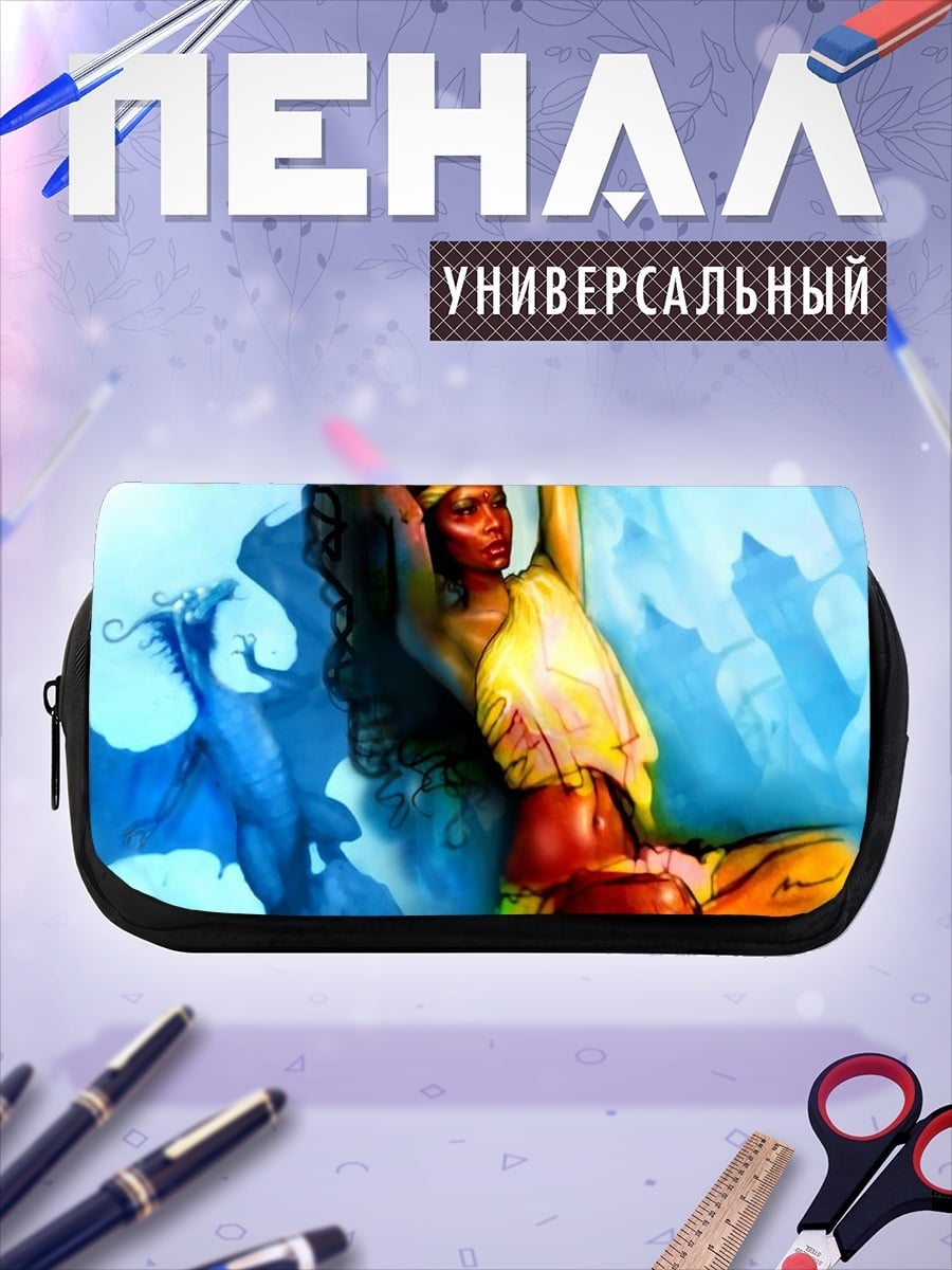 Пенал-косметичка Экзотическая богиня в золоте