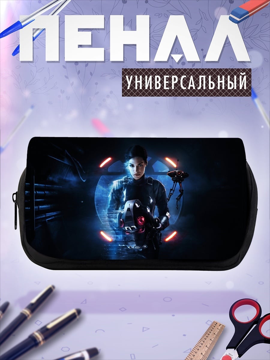 Пенал-косметичка Киберпанк девушка