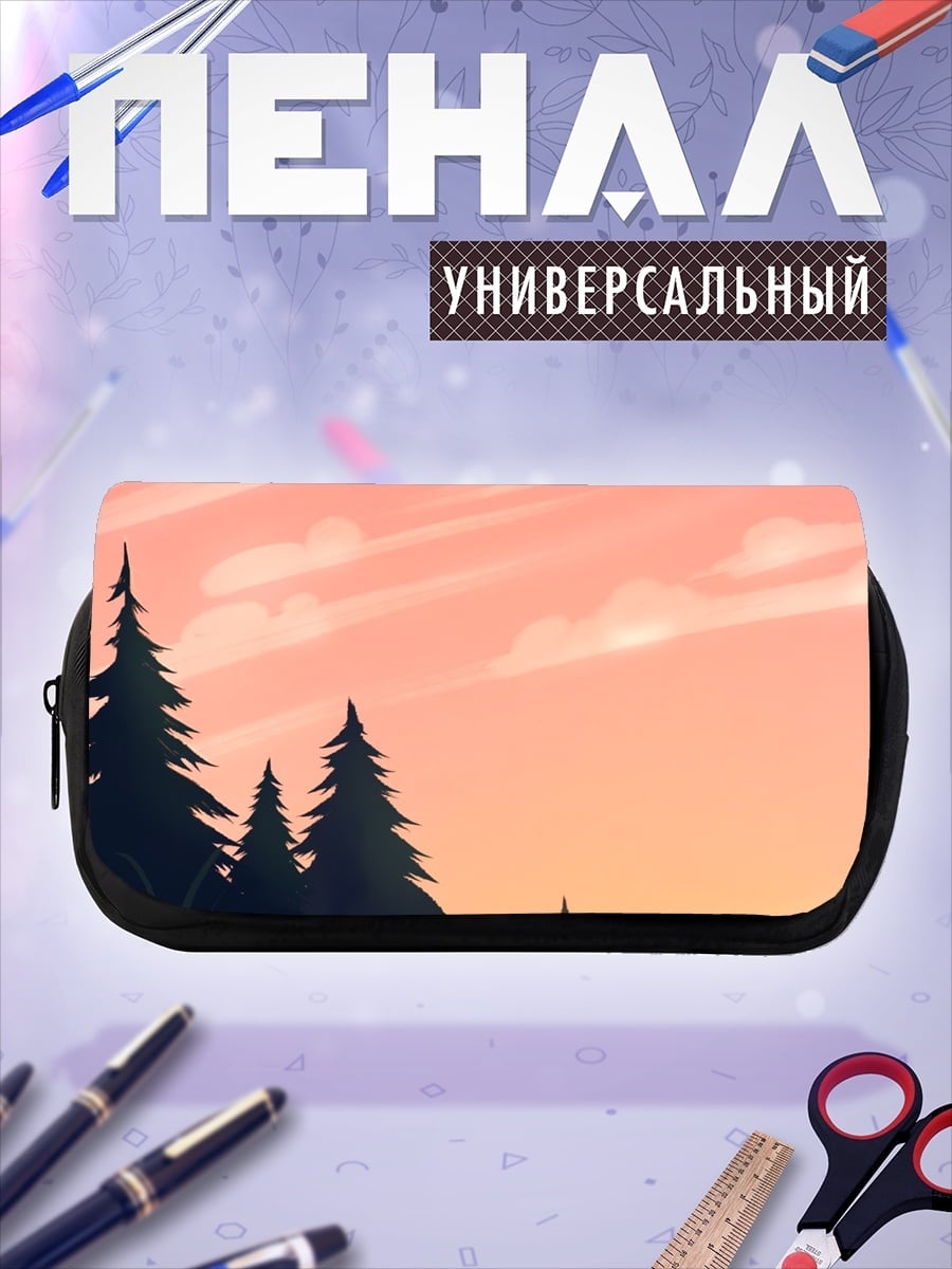Пенал-косметичка Закат в лесу