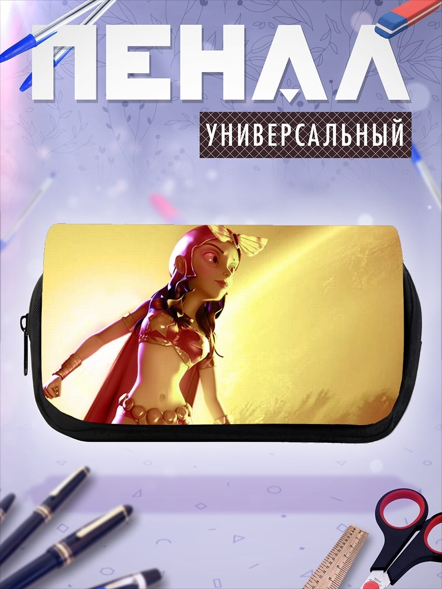 Пенал-косметичка воительница в золоте