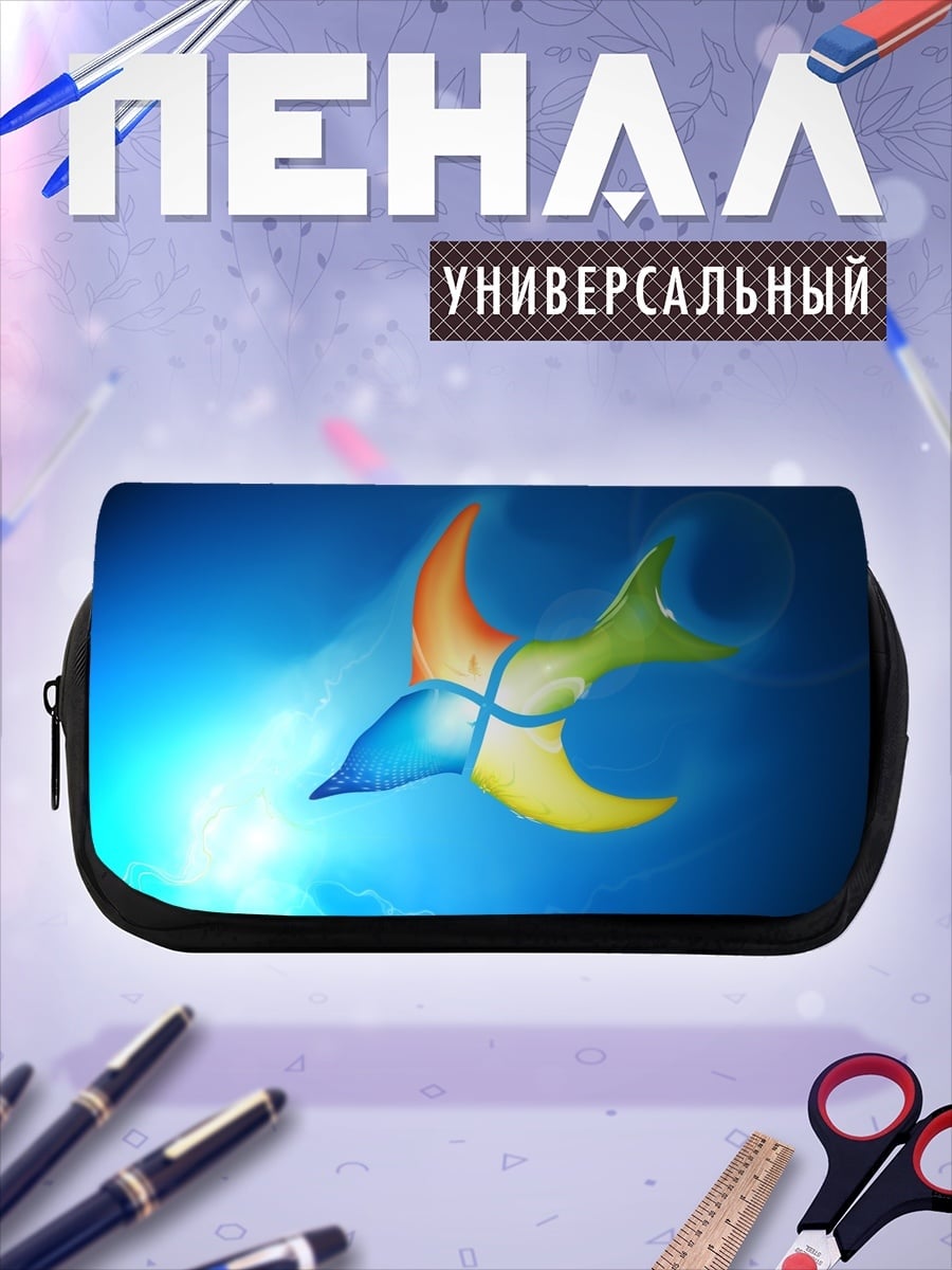 Пенал-косметичка абстрактная птица из окон