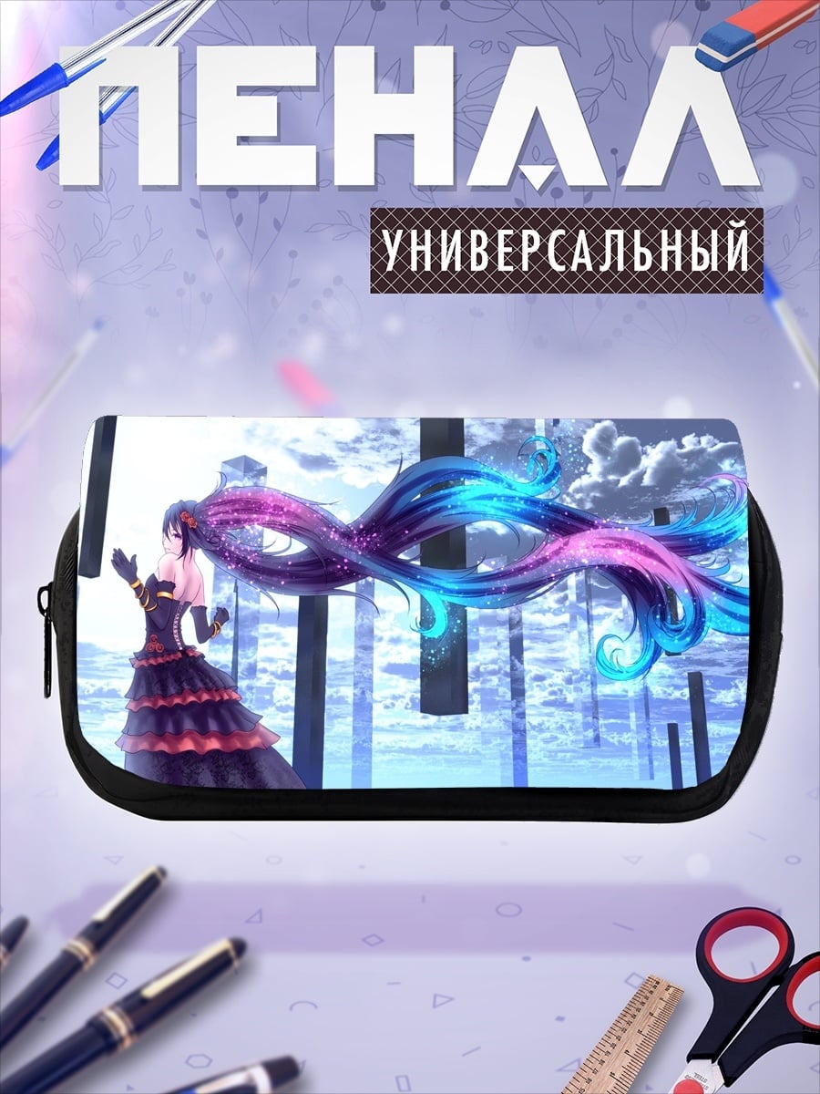 Пенал-косметичка Аниме девушка в платье