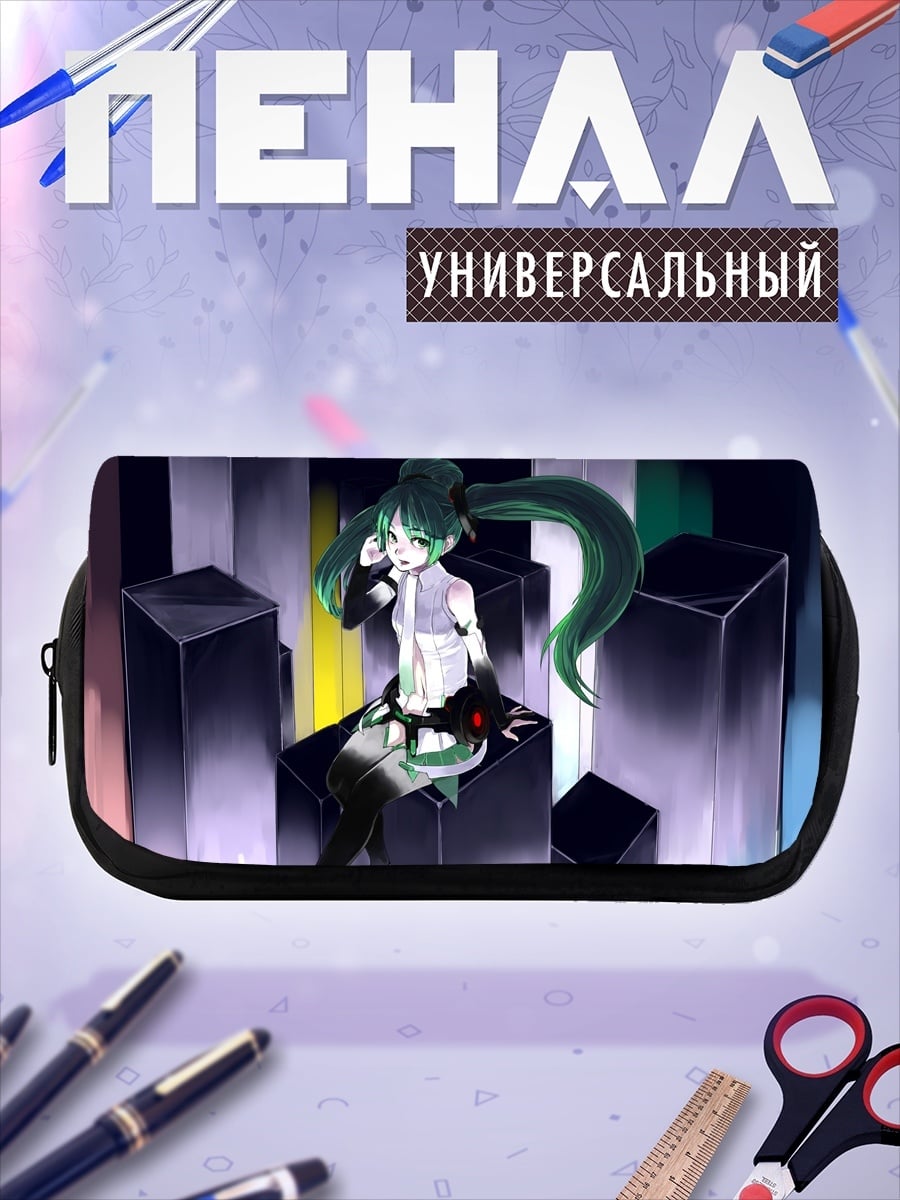 Пенал-косметичка Аниме девушка в городе