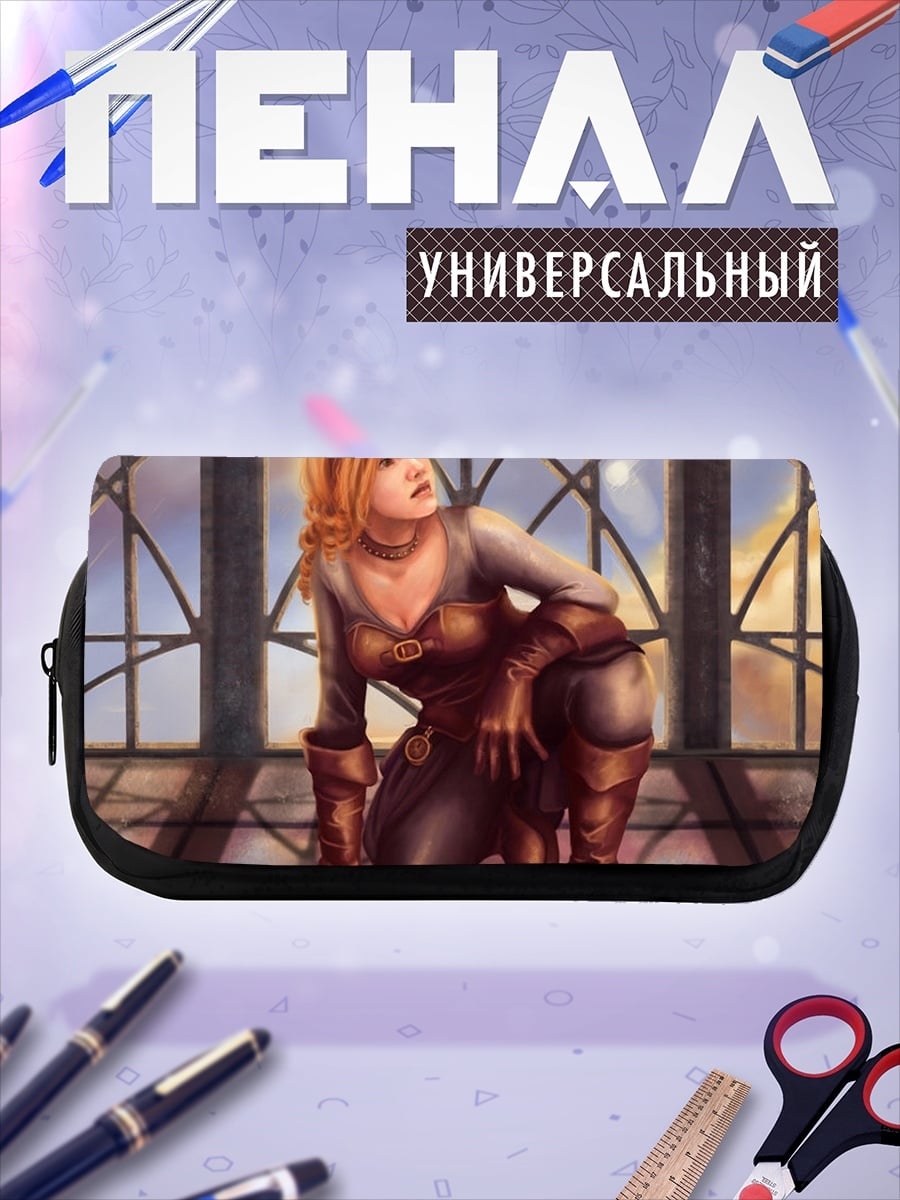 Пенал-косметичка Девушка в доспехах