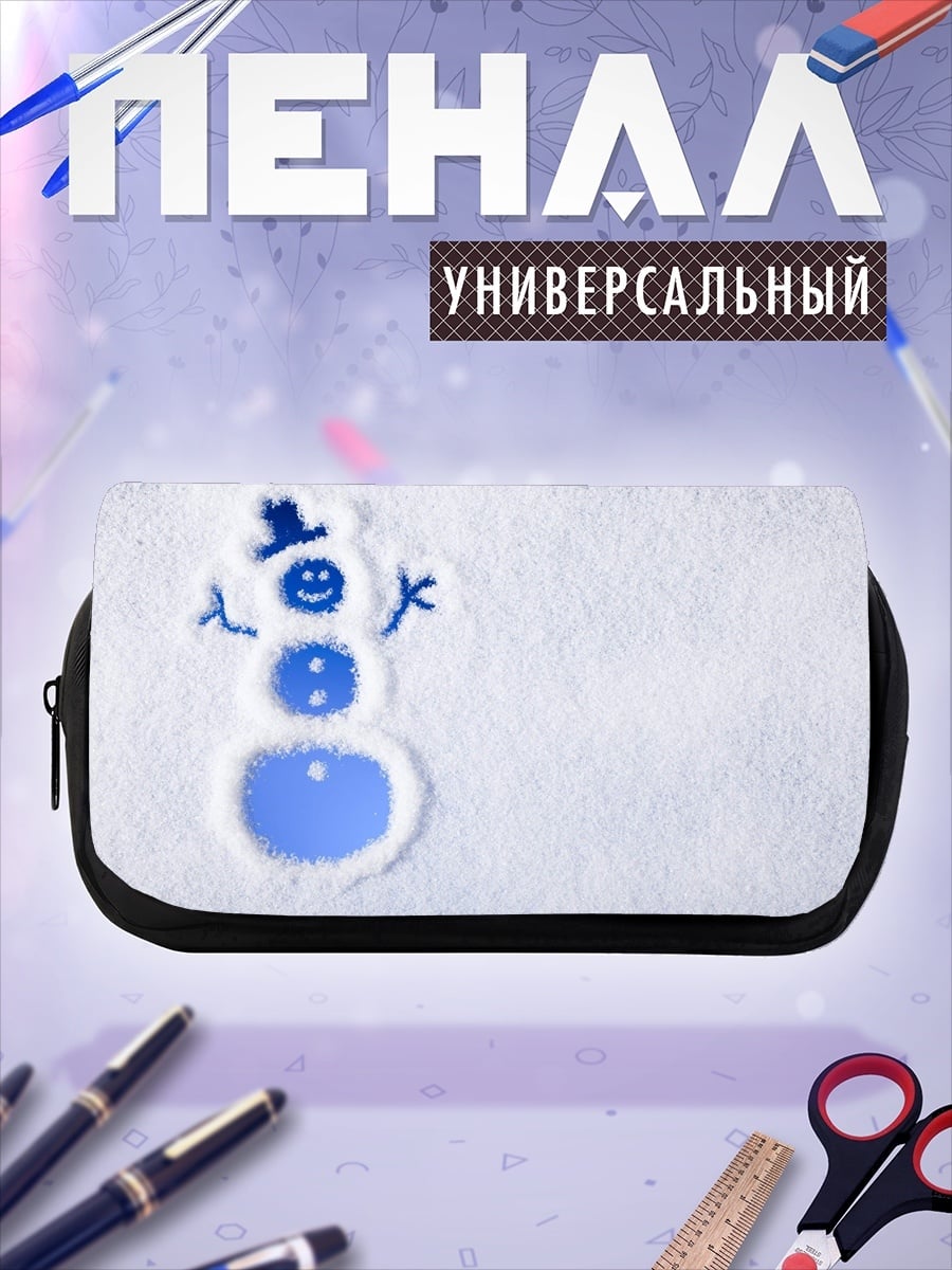 Пенал-косметичка веселый снеговик