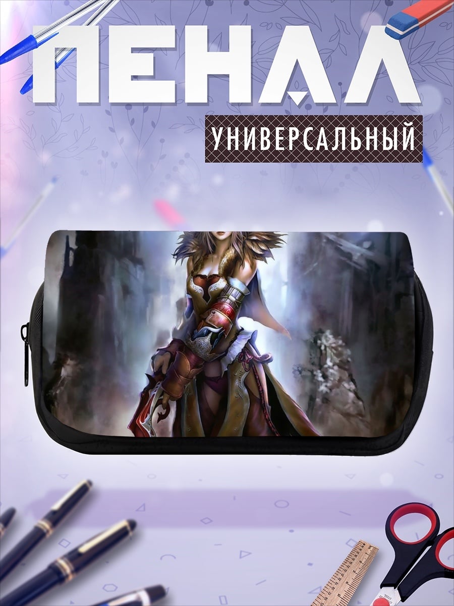 Пенал-косметичка Девушка в стиле фэнтези