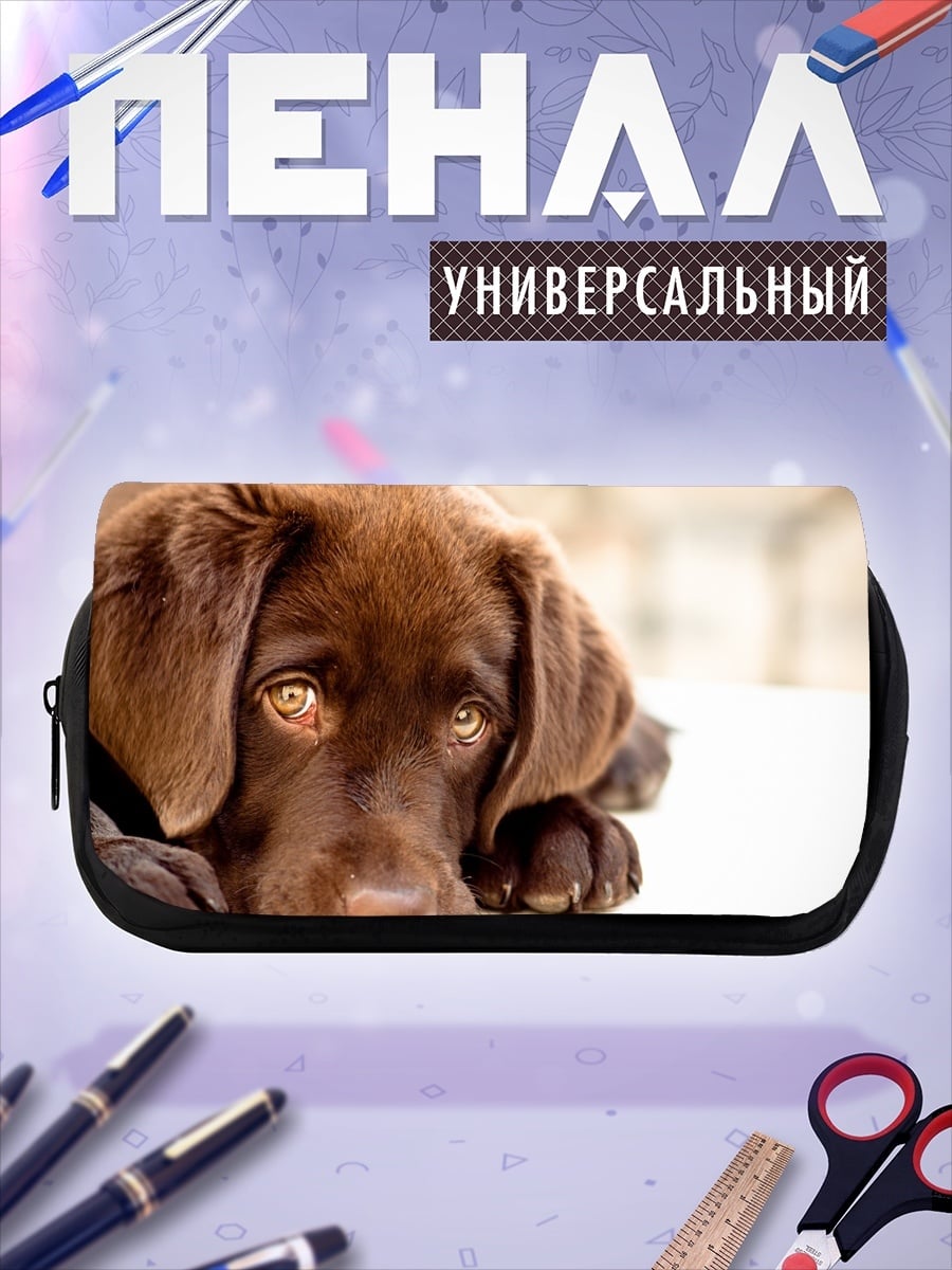 Пенал-косметичка Шоколадный лабрадор
