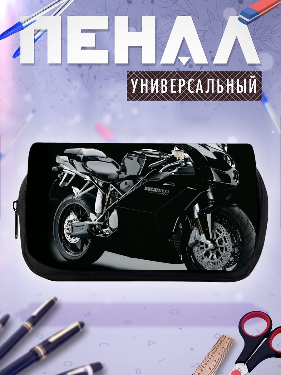 Пенал-косметичка Черный спортбайк Ducati