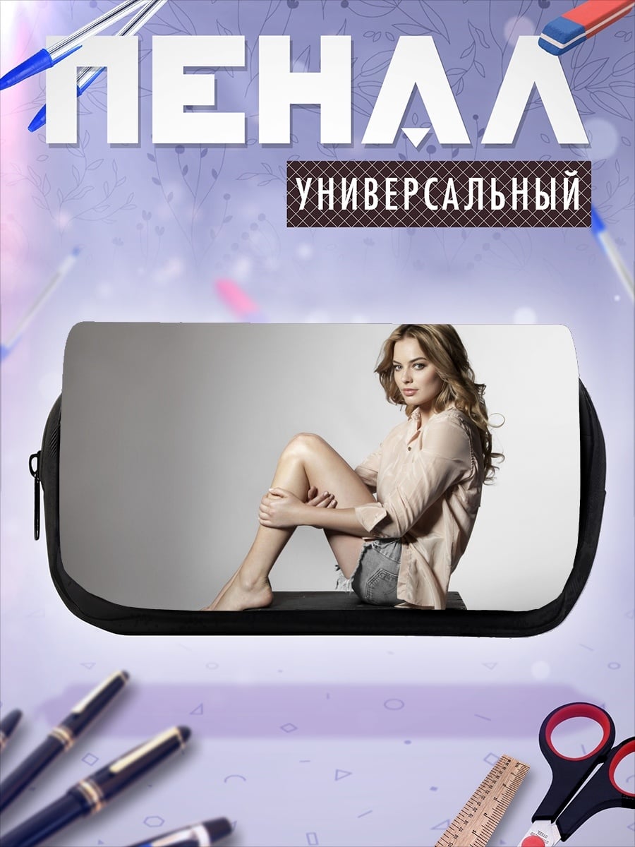 Пенал-косметичка Девушка в белой рубашке