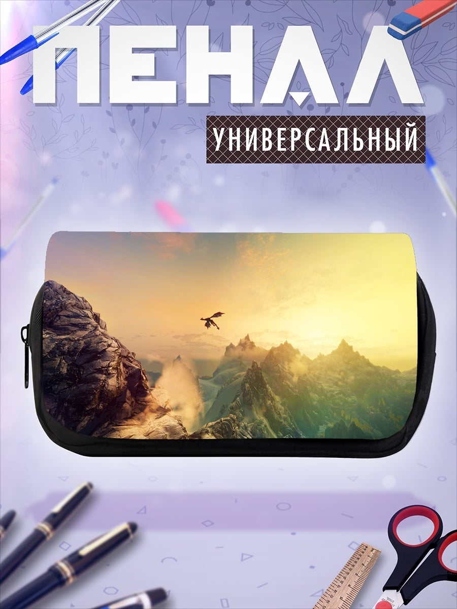 Пенал-косметичка дракон в горах