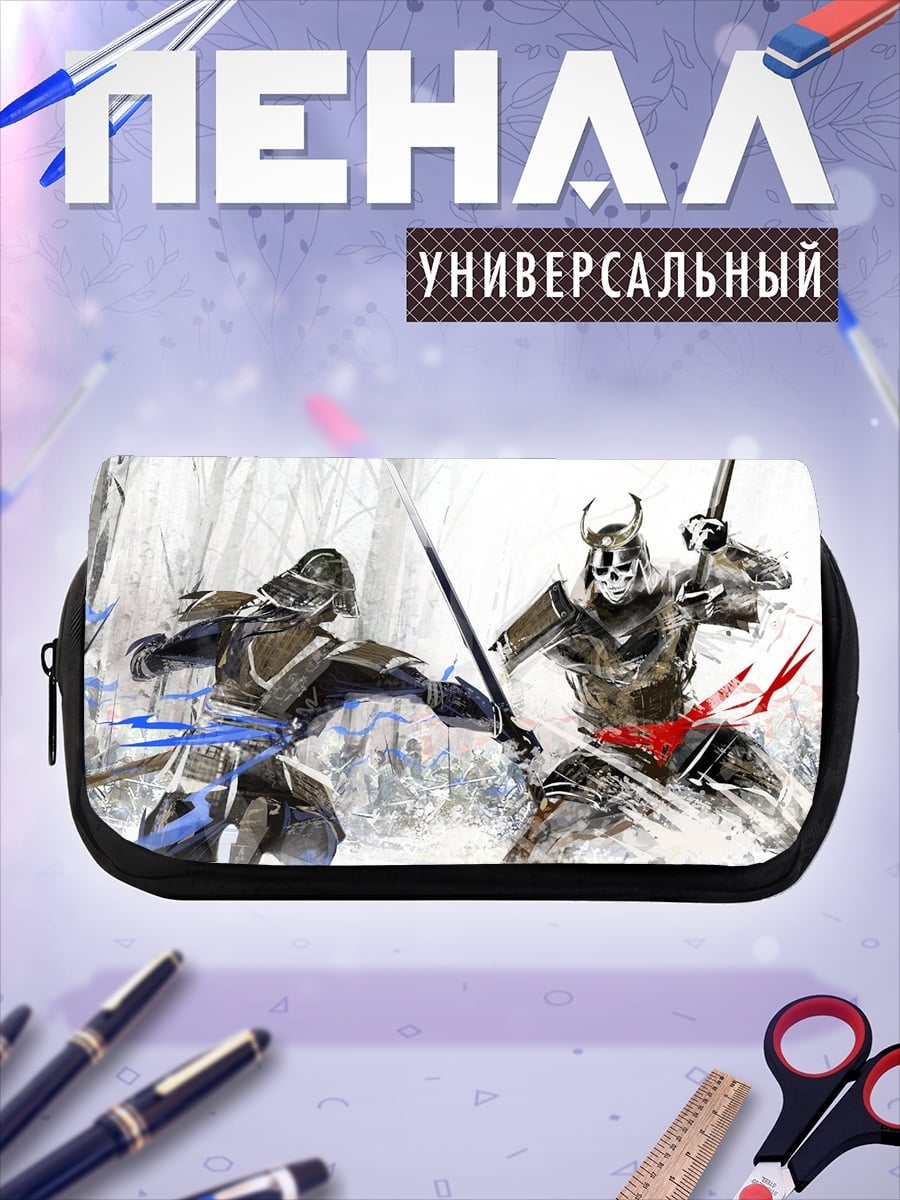 Пенал-косметичка самурай против викинга