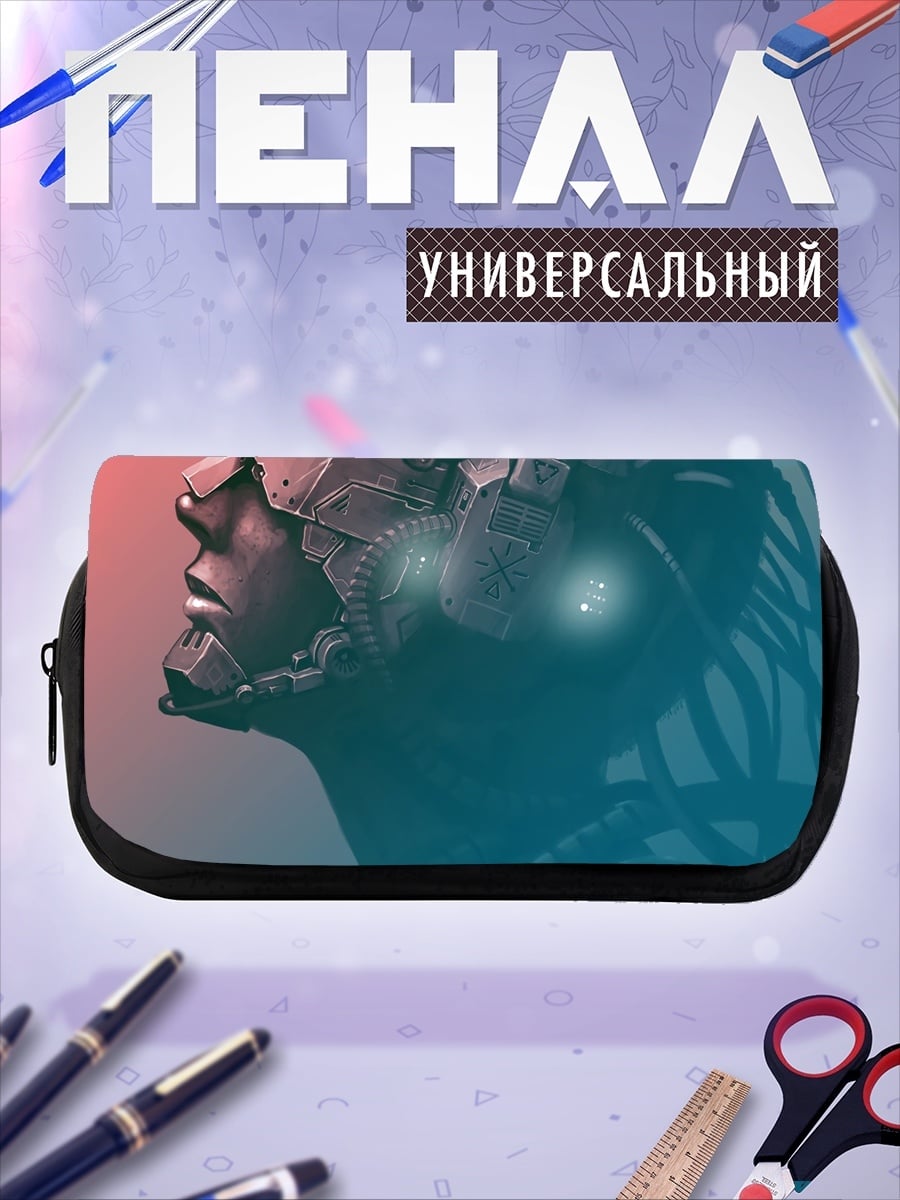Пенал-косметичка Киберпанк девушка