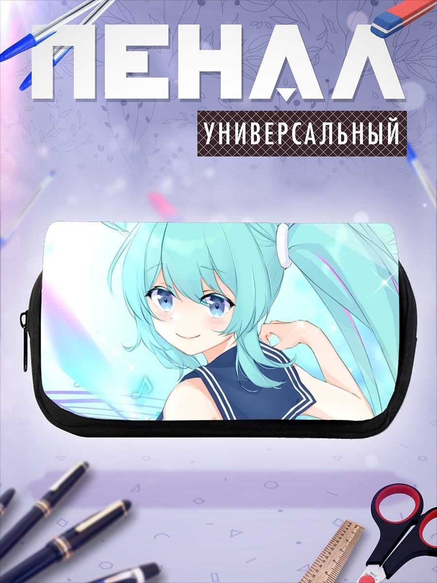 Пенал-косметичка Аниме девушка певица