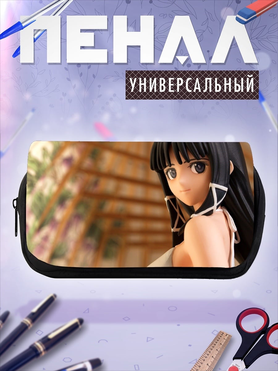 Пенал-косметичка аниме девушка в платье