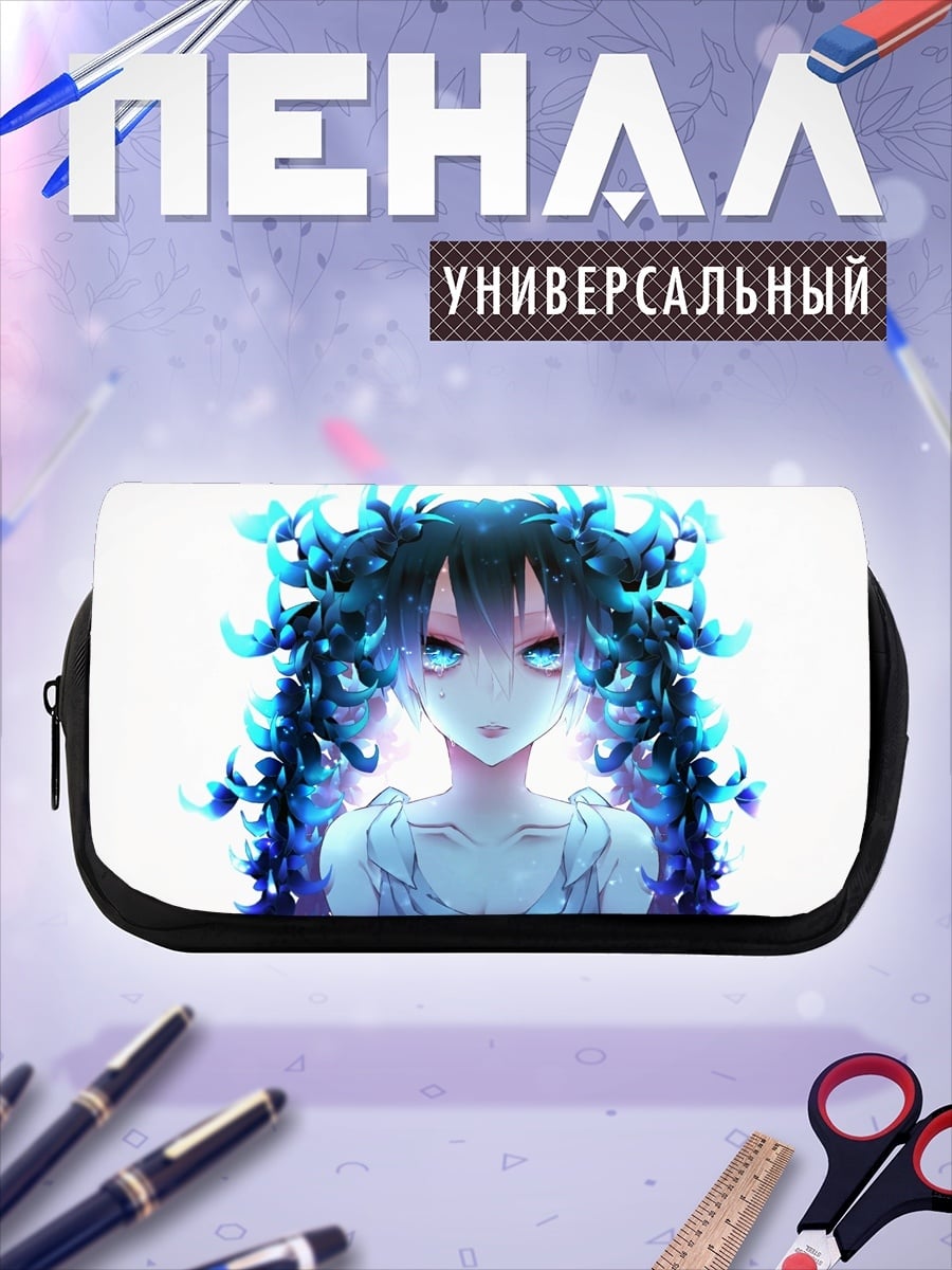 Пенал-косметичка Аниме девушка огонь