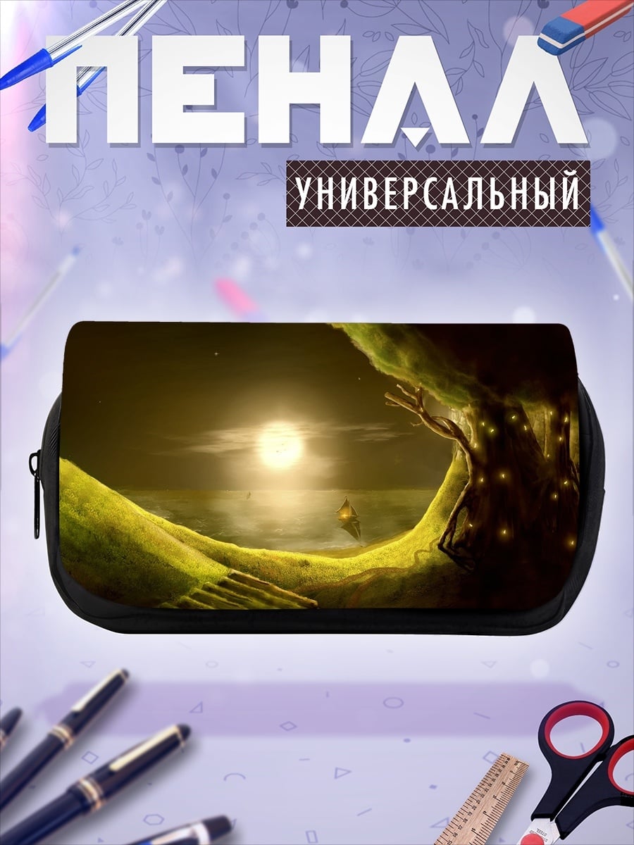 Пенал-косметичка Ночной лес луна