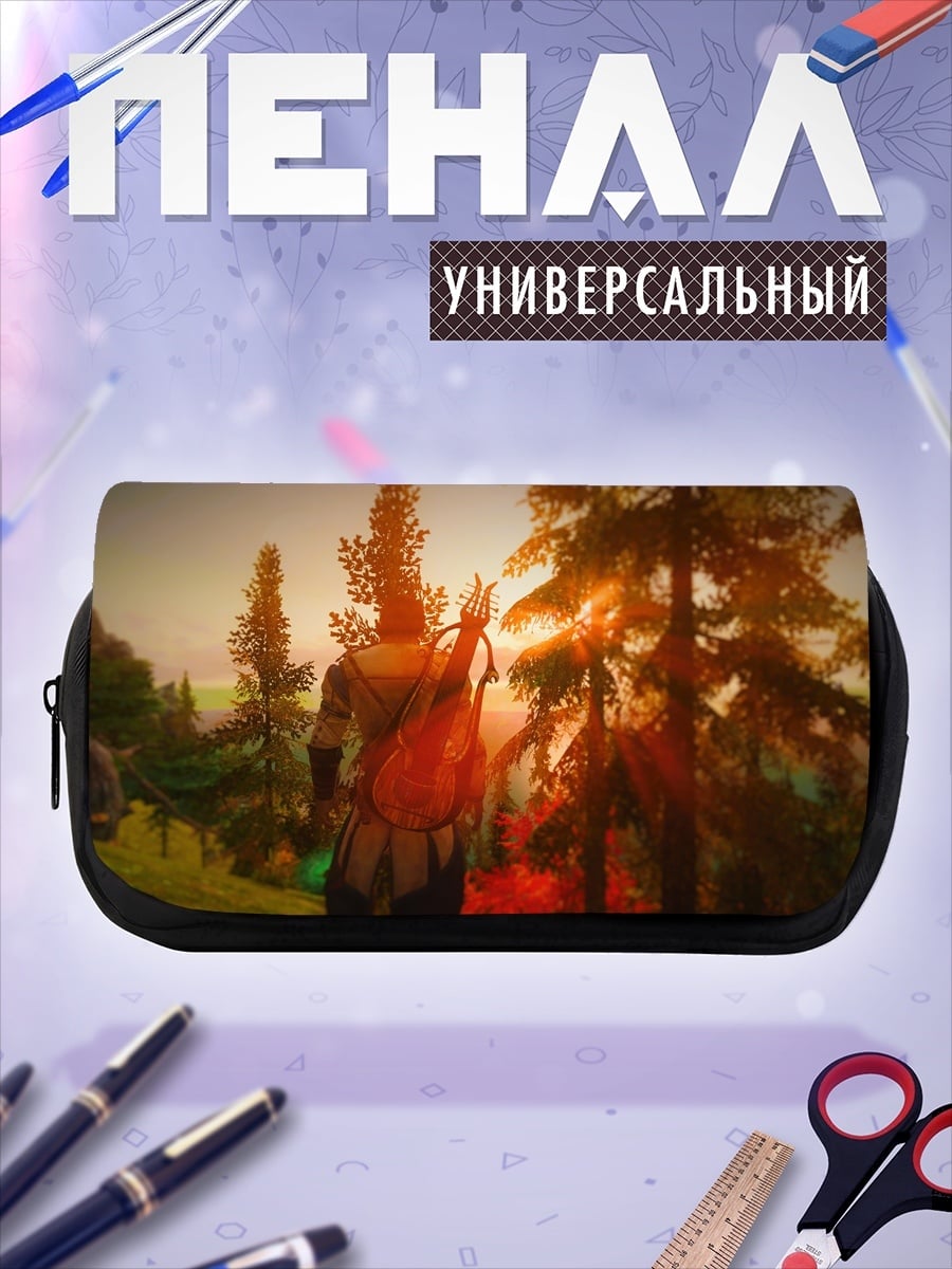 Пенал-косметичка Осенний лес на закате