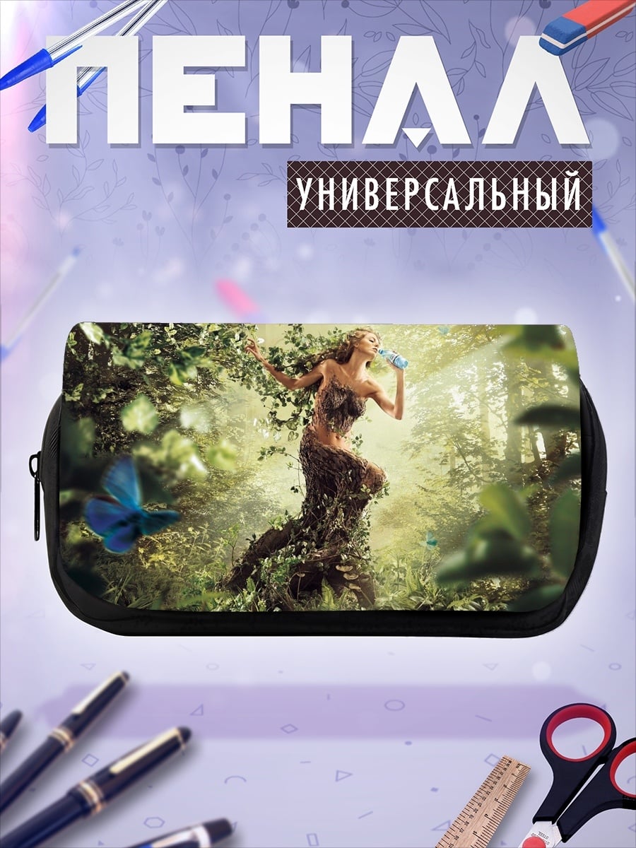 Пенал-косметичка Лесная нимфа в листьях