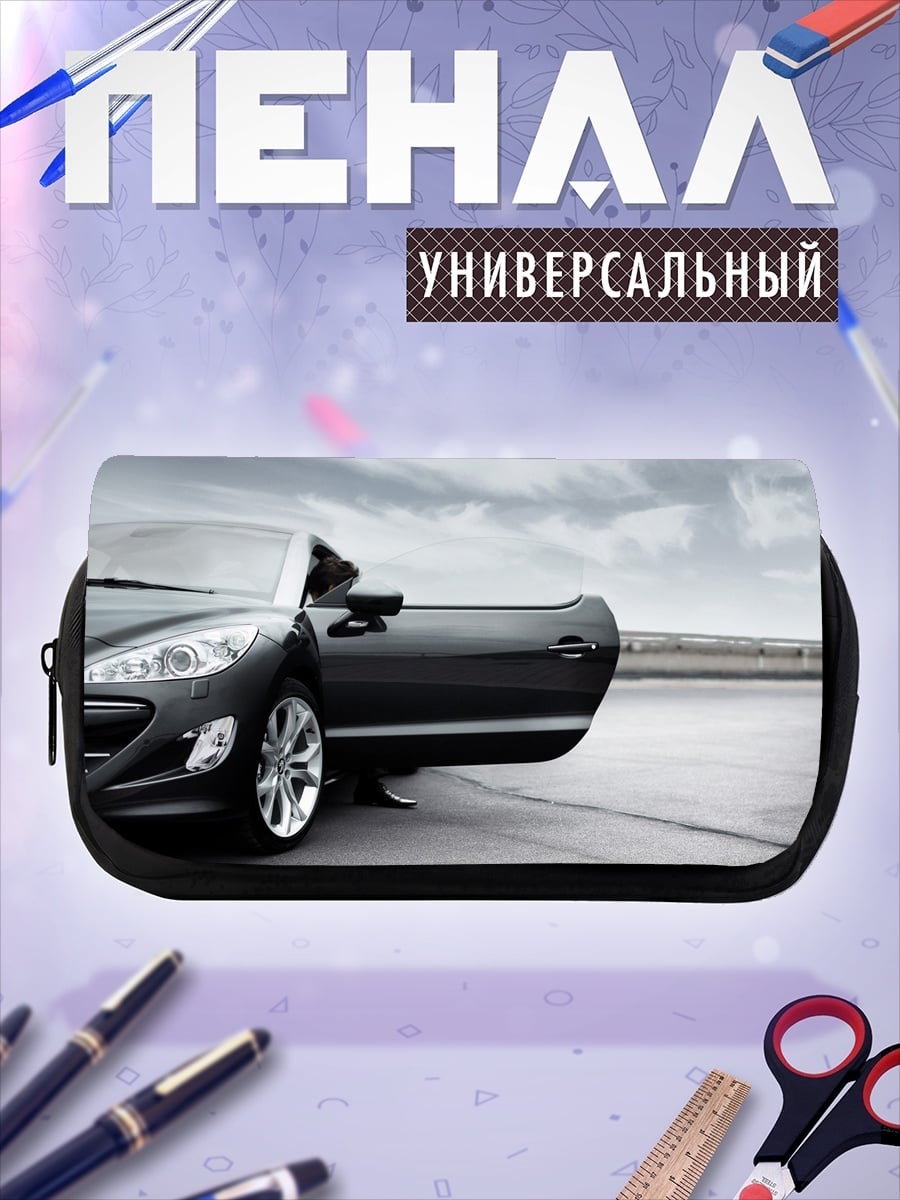 Пенал-косметичка черный кабриолет