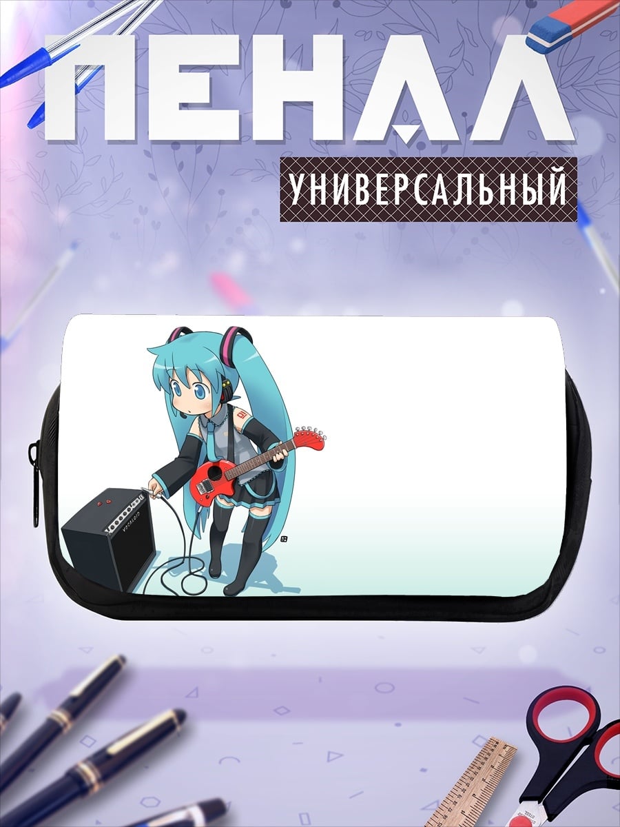Пенал-косметичка Мику Хацунэ гитара