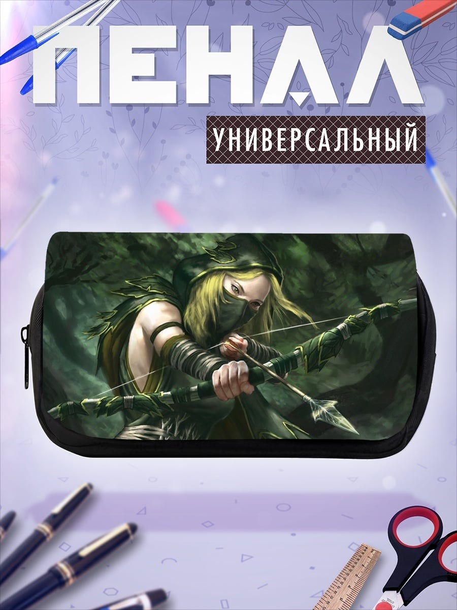 Пенал-косметичка лучница в лесу
