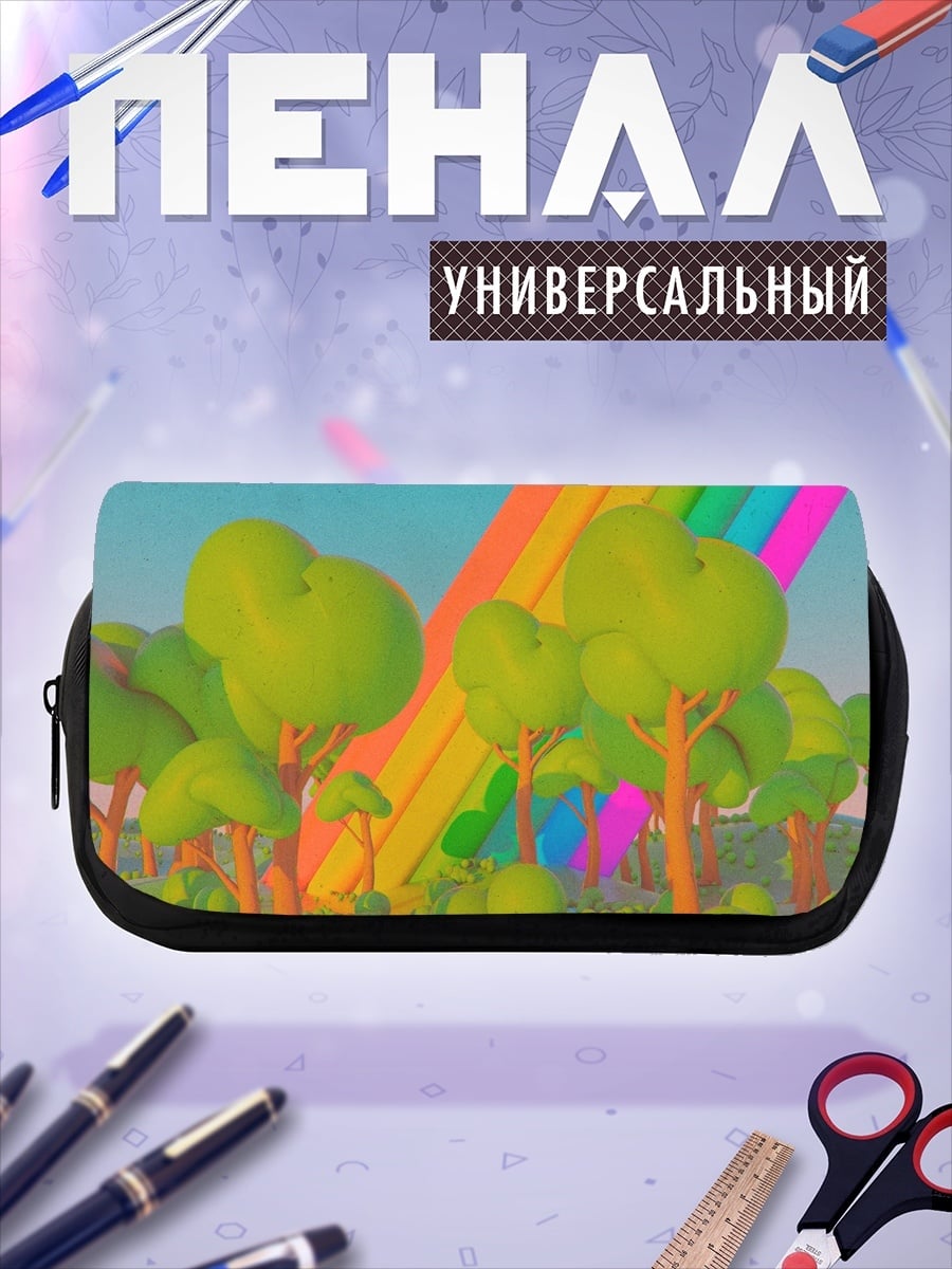Пенал-косметичка Сказочный лес радуга