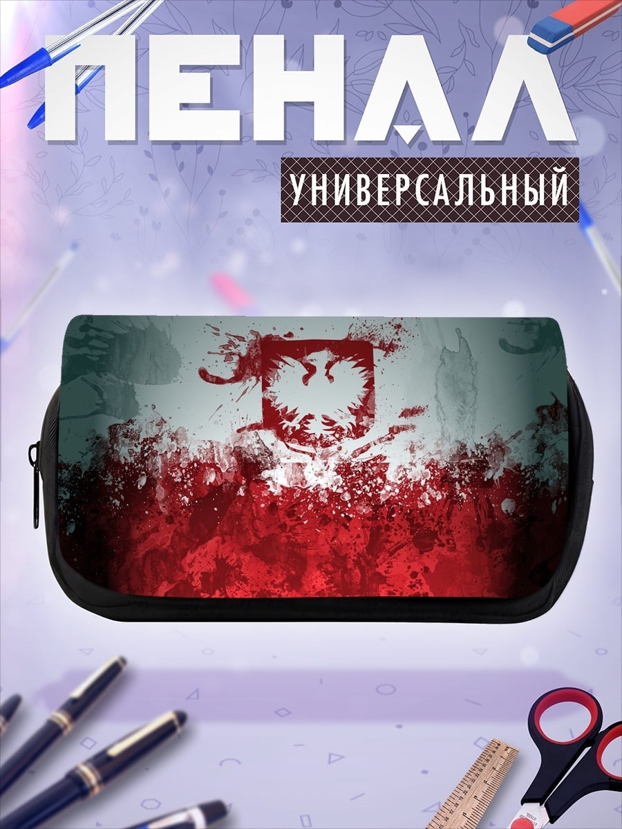 Пенал-косметичка девушка с косой