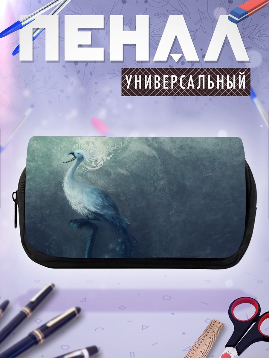 Пенал-косметичка Мифическая птица в тумане