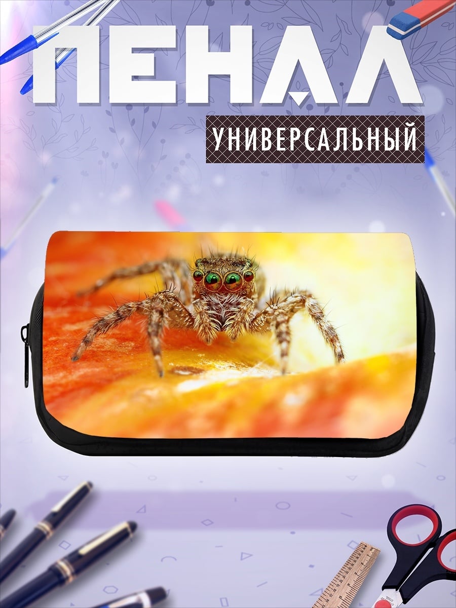 Пенал-косметичка паук на цветке