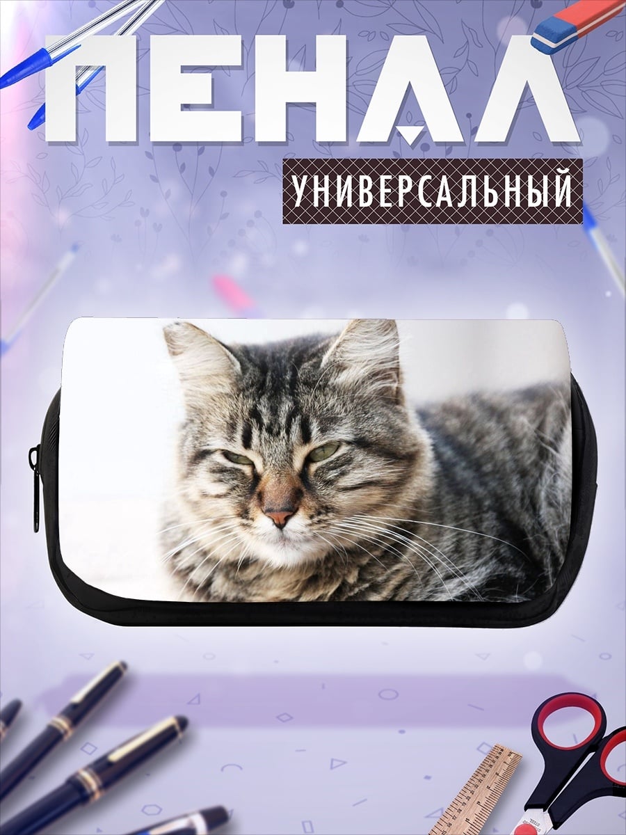 Пенал-косметичка портрет кота