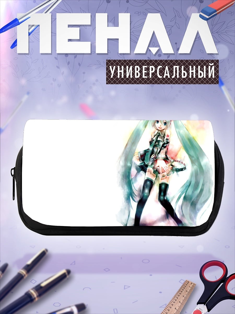 Пенал-косметичка Аниме девушка Мику