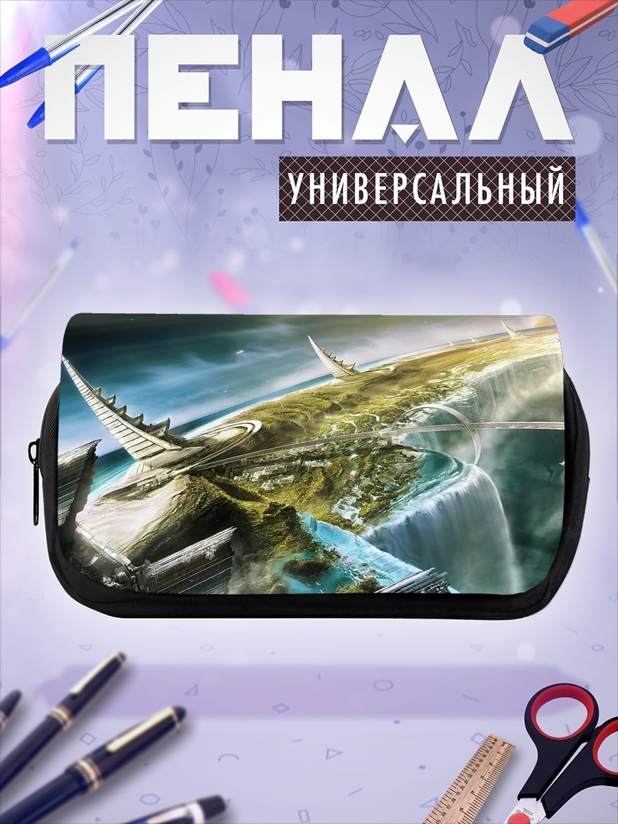 Пенал-косметичка фантастический город