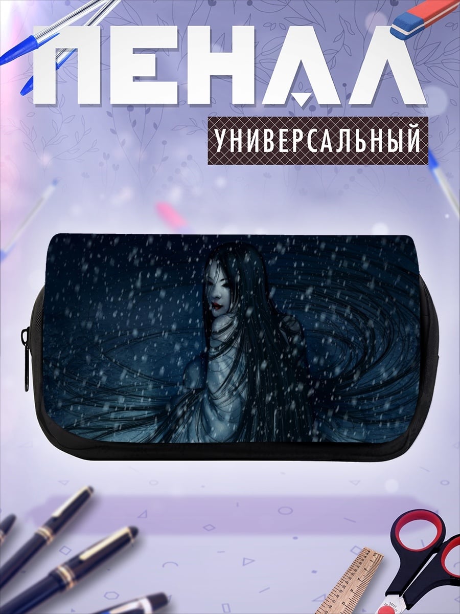 Пенал-косметичка Девушка в снегу