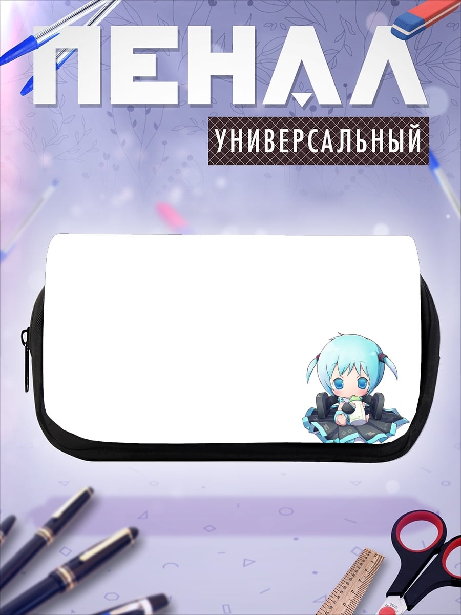 Пенал-косметичка чиби аниме девочка