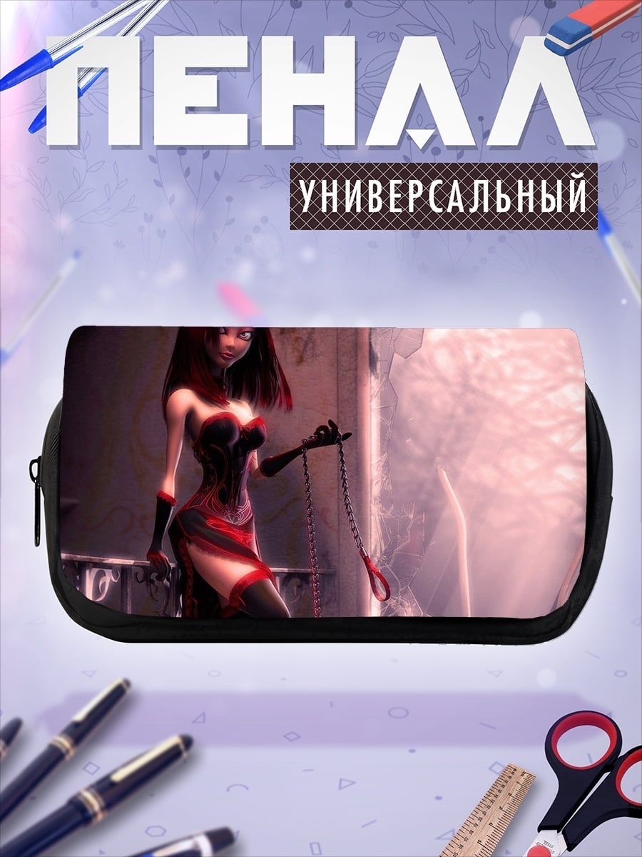 Пенал-косметичка Девушка в красном